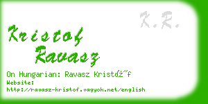 kristof ravasz business card